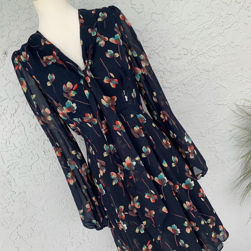 Designer • BETSEY JOHNSON • Sheer Floral Dress